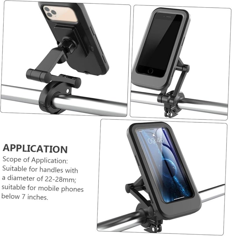 Universal Bike Phone Mount Holder Full Touch Screen Rotation Handlebar Case - Image 4